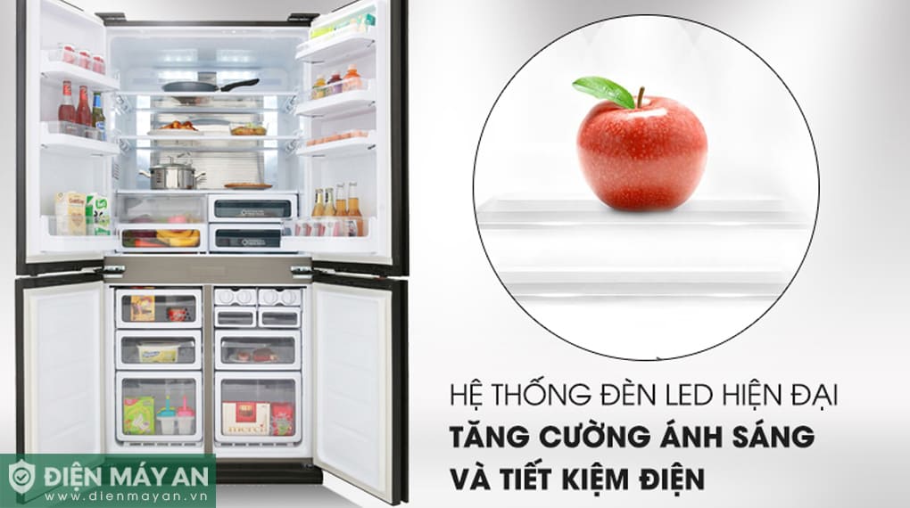 Tủ lạnh Sharp Inverter 605 lít Multi Door SJ-FX688VG-BK